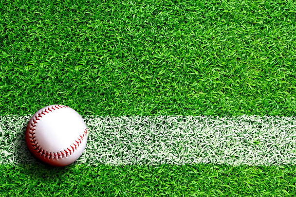 Baseball sur le terrain avec espace de copie
 - Photo, image