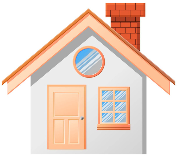 House with chimney vector icon - Vector, Image