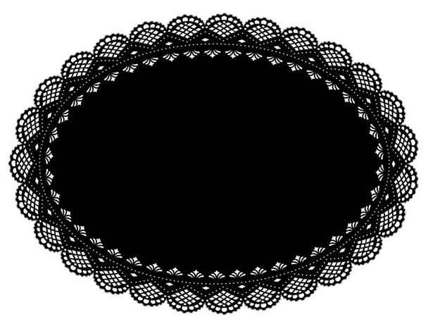 Lace Doily Place Mat, Oval  - Vector, Image