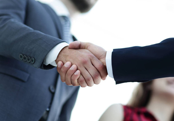 Successful business people handshaking after good deal. - Foto, Imagem