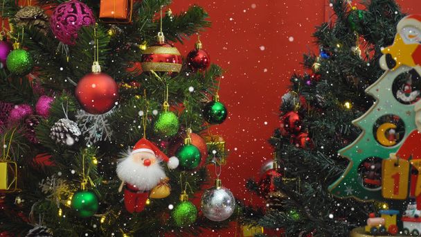 Greeting Season concept.Santa Claus show 1 days till Xmas with o - Photo, Image