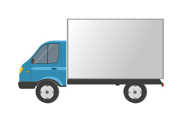 Truck isolated on white. Cargo delivery. - Vector, Image