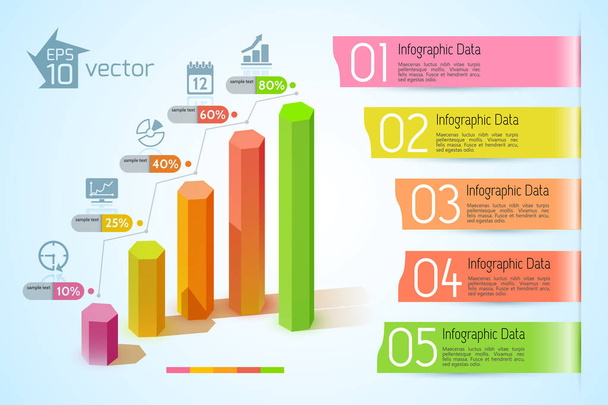 Business Charts Infographic Concept - Vektor, obrázek