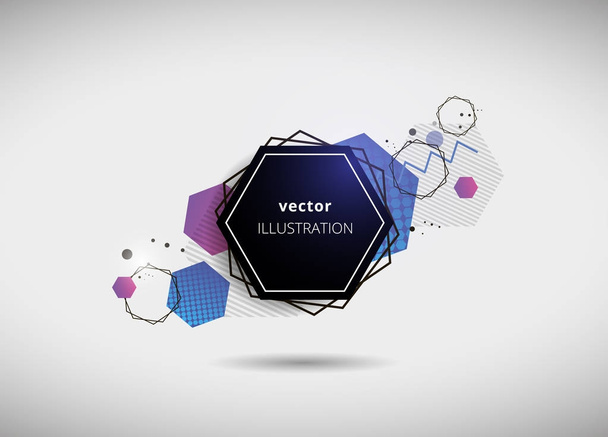 vector abstraction hexagons - Vector, Image