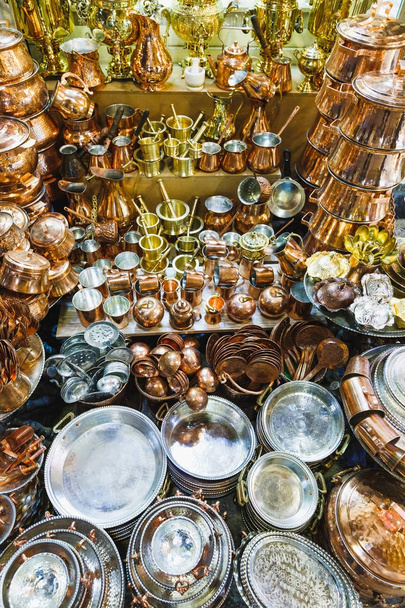 Tradiční íránské trh (bazar) kovové souvenires. Isfahánu, jsem - Fotografie, Obrázek