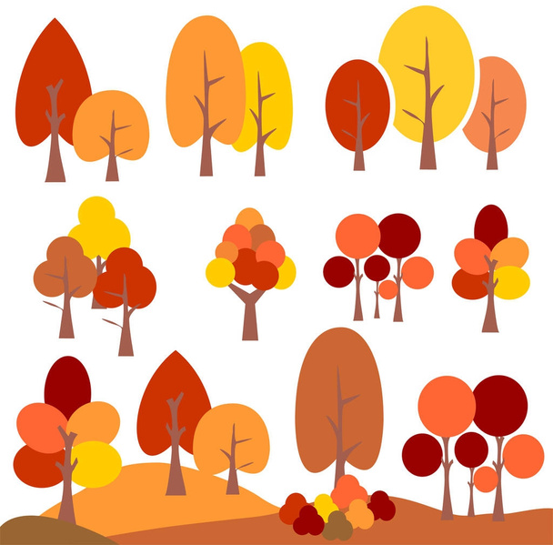 Autumn tree Clip Art. Векторная графика
. - Вектор,изображение