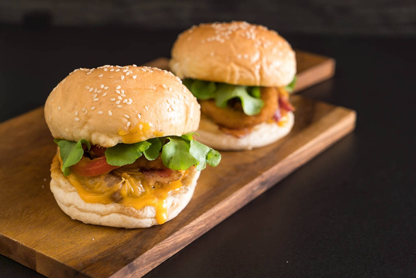 Close-up of home made fresh tasty burger  - Photo, Image