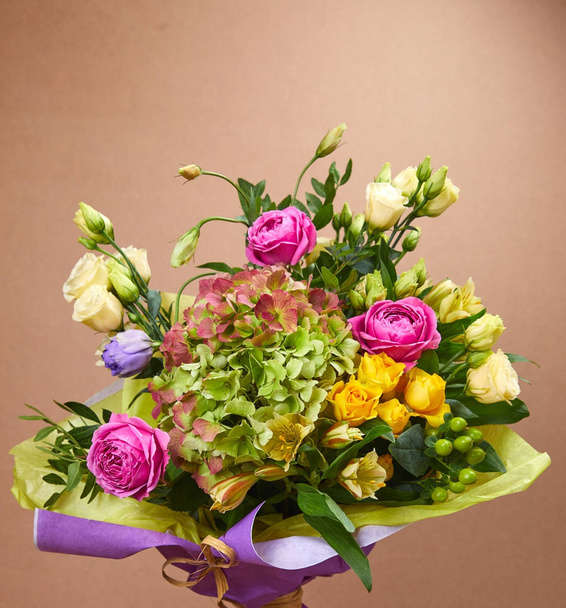 nice bright flower bouquet, close-up - Photo, Image