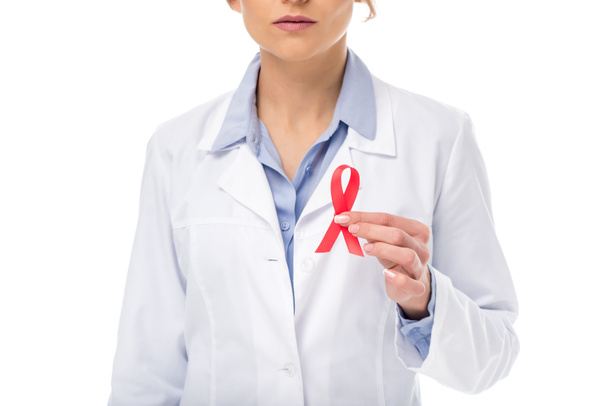 Docteur avec ruban anti-sida
 - Photo, image