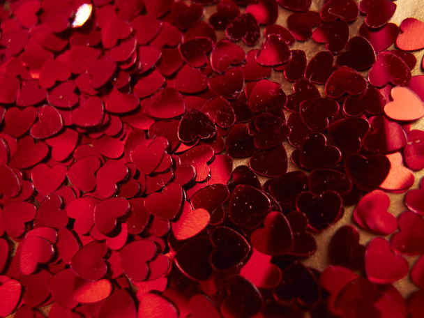 bright heart confetti background, Valentine day concept - Fotó, kép