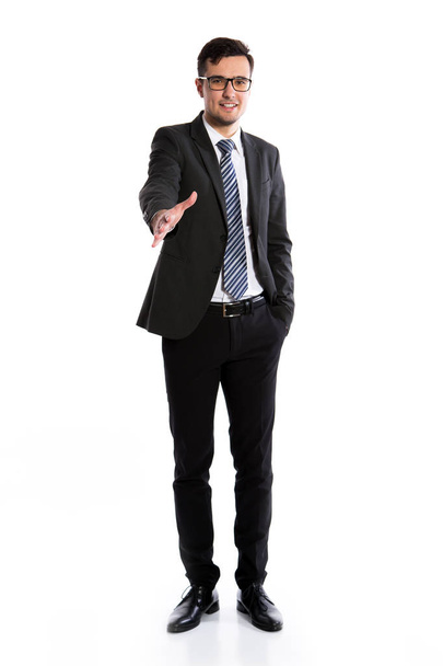  businessman welcomes you - Foto, Imagen