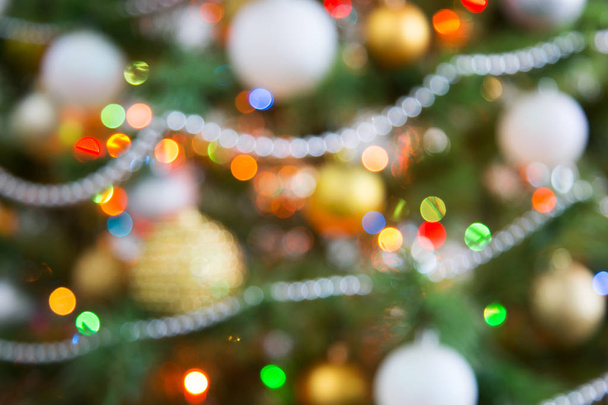 Weihnachten Hintergrund der defokussierten Lichter - Foto, Bild
