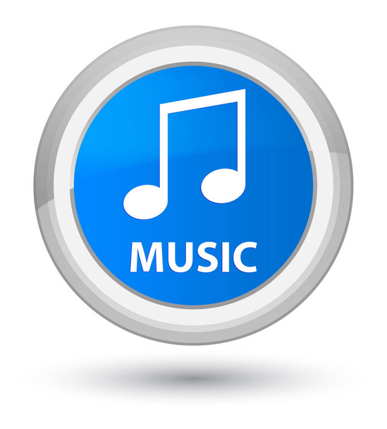 Music (tune icon) prime cyan blue round button - Fotó, kép