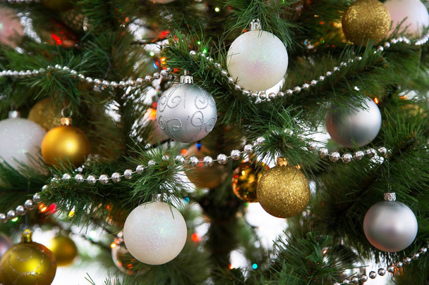 Christmas balls on the Christmas tree - 写真・画像