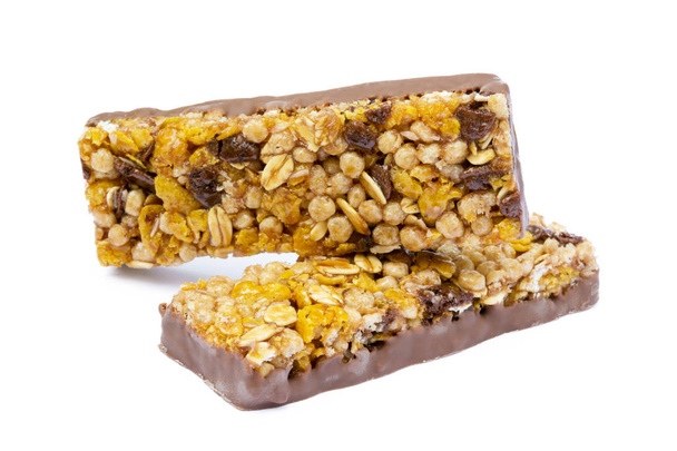 健康的なチョコレート穀物棒 - 写真・画像