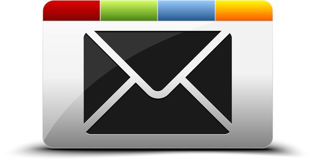 e - renkli posta simgesi - Vektör, Görsel