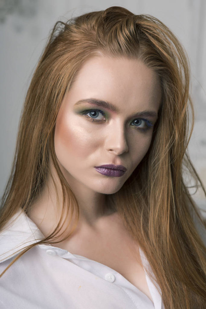 Perfect make up for ginger young girls. - Foto, Bild