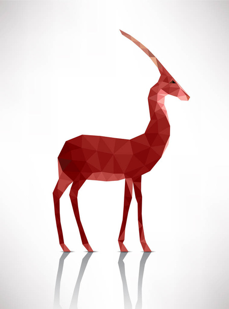 Silhouette of antelope - Вектор,изображение