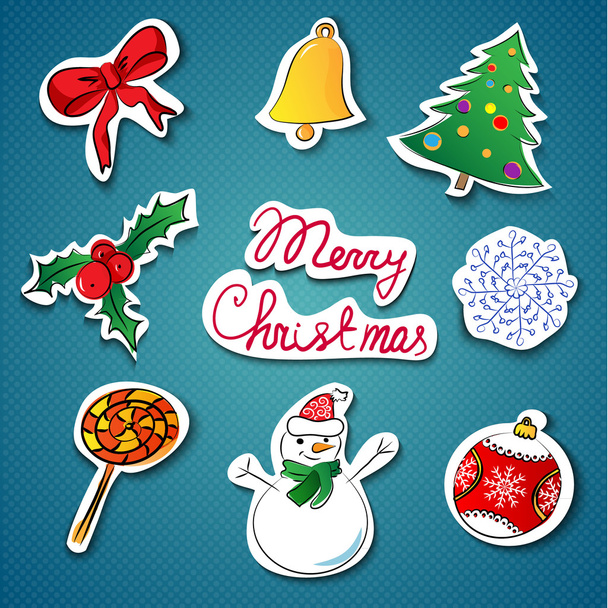 Set di icone natalizie.Illustrazione vettoriale
 - Vettoriali, immagini