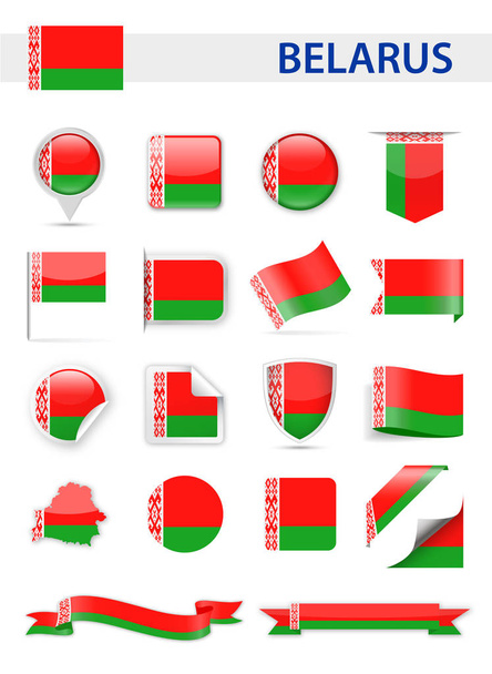 Fehéroroszország jelzőjű vektor - Vektor, kép