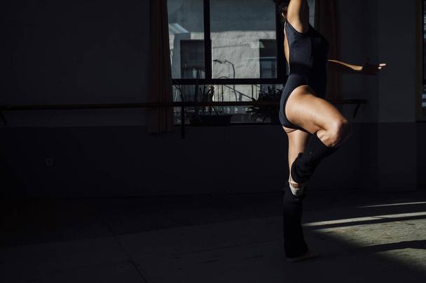 Ballet dancer practicing indoors. - Photo, Image