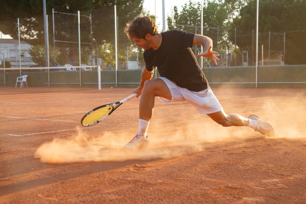 Professional tennis player on court  - Photo, Image