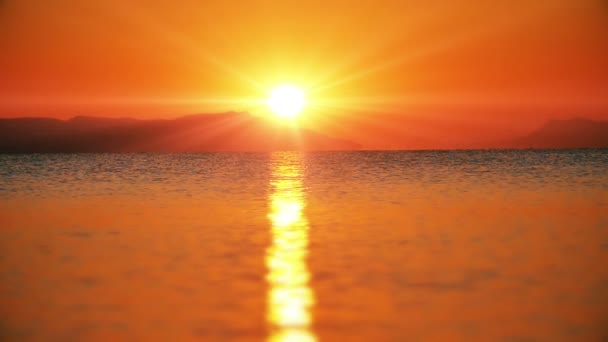 zonsopgang Golf zee Slowmotion - Video