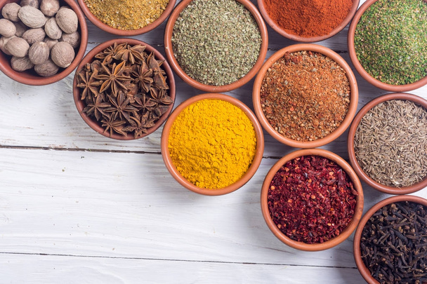 Colection of indian spices  - Fotoğraf, Görsel