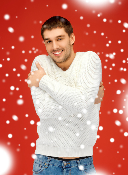 Handsome man in warm sweater - Foto, Imagen