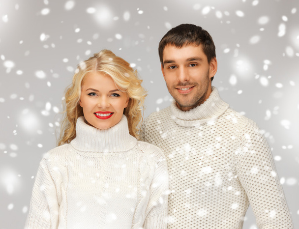 Family couple in a sweaters - Foto, Imagem