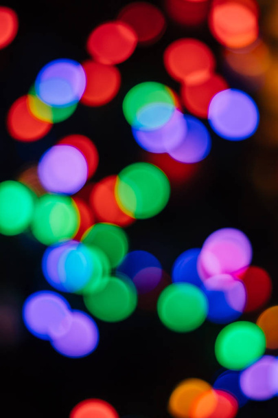 Christmas garland in blur - Фото, изображение