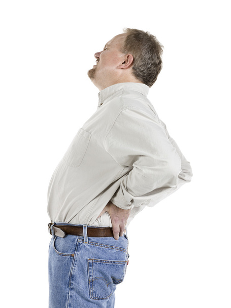 hombre viejo con dolor de espalda
 - Foto, imagen