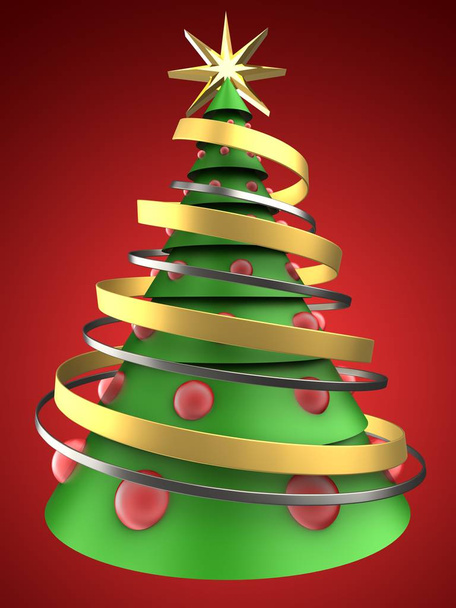  illustration of  Christmas tree  - Foto, Imagen