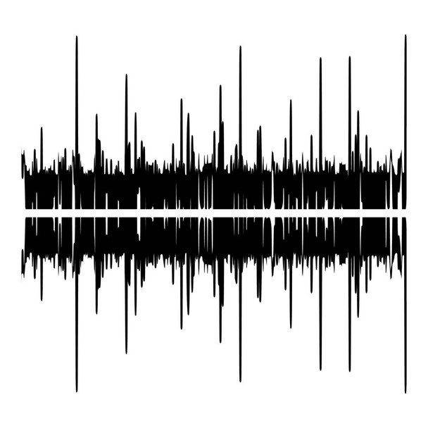 Audio equalizer illustration icon, simple black style - Vector, Image