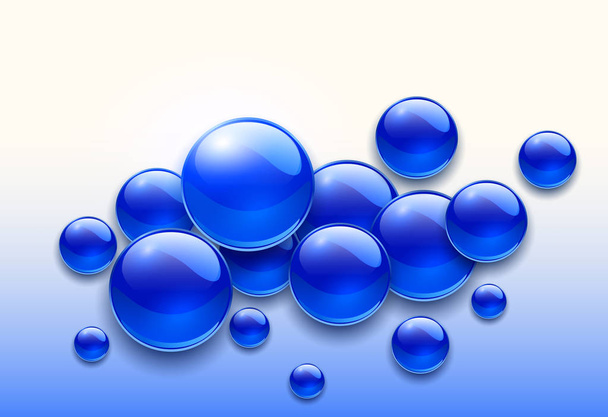 Blue bubbles background - Вектор,изображение