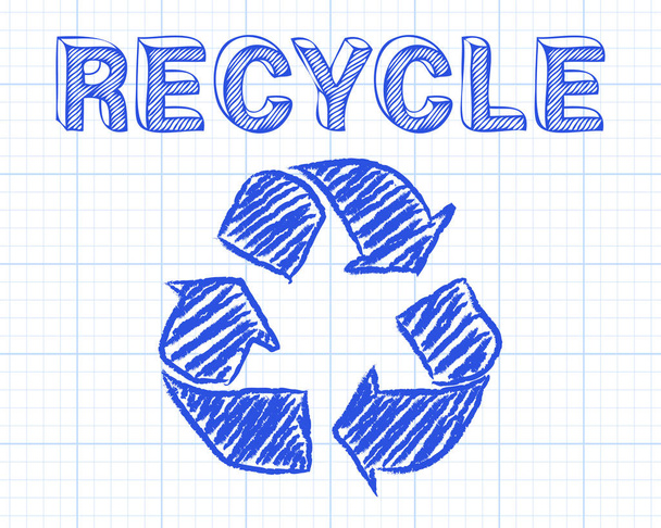 Papel gráfico de reciclaje
 - Vector, imagen