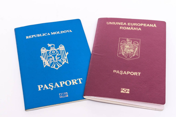 Moldova and Romania foreign passports - Photo, Image