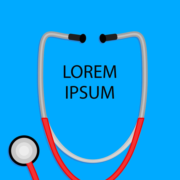 Medical banner with stethoscope and copyspace - Vector, Image