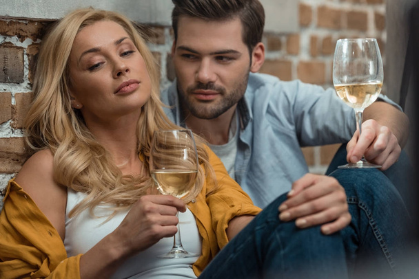couple drinking wine - Фото, изображение