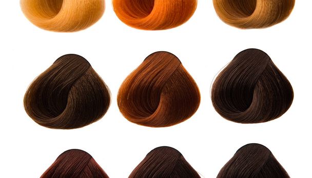 rizos de pelo de color aislado
 - Foto, imagen