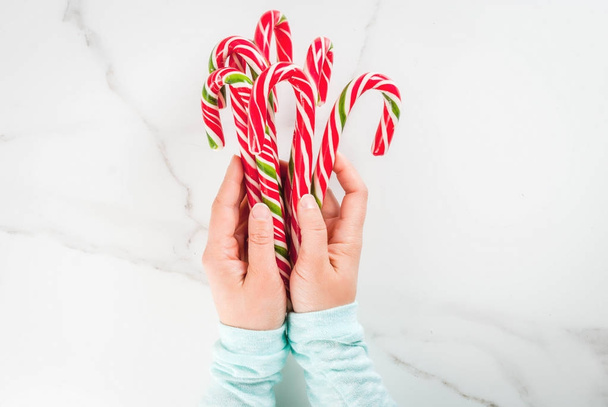 Bouquet of Christmas candy canes - Photo, Image