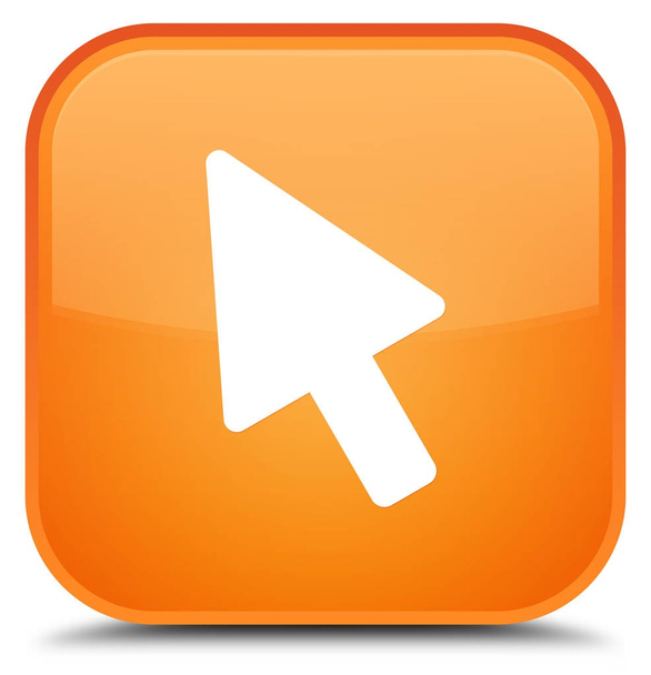 Cursor icon special orange square button - Foto, Imagem