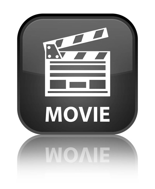 Film (kino ikona) speciální černé čtvercové tlačítko - Fotografie, Obrázek