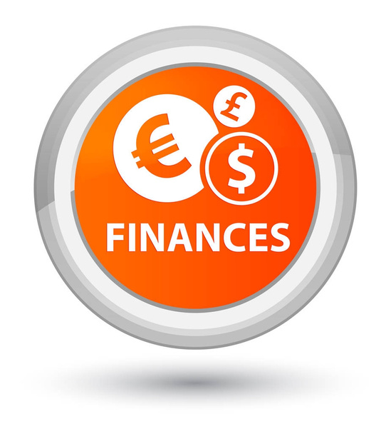 Finances (euro sign) prime orange round button - Foto, Imagen