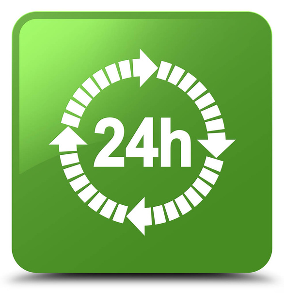 24 horas icono de entrega suave botón cuadrado verde
 - Foto, imagen