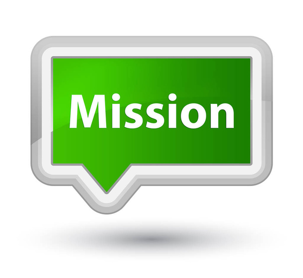 Misja premiera transparent zielony przycisk - Zdjęcie, obraz
