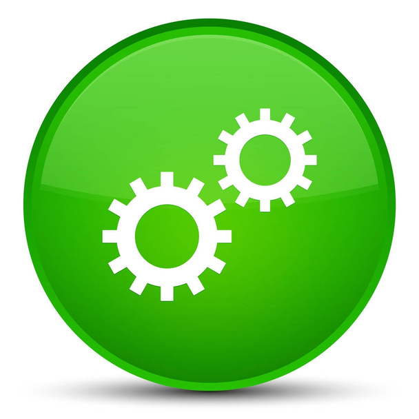 Process icon special green round button - Photo, Image