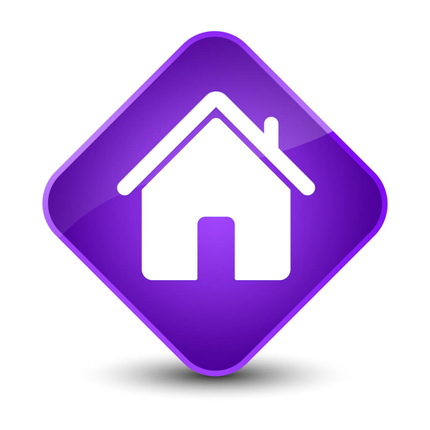 icône de la maison élégant bouton diamant violet
 - Photo, image