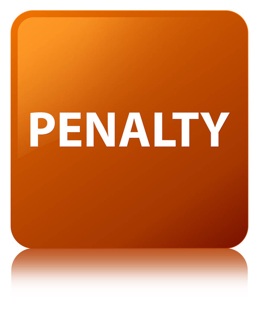 Botão quadrado marrom penalidade
 - Foto, Imagem