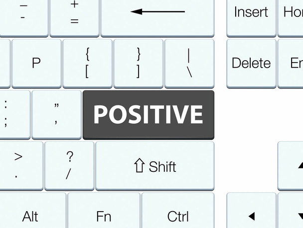 Pozitif siyah klavye düğme - Fotoğraf, Görsel